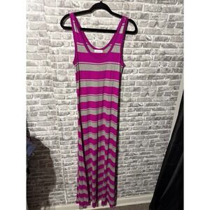 Calvin Klein Pink and Grey Maxi Dress